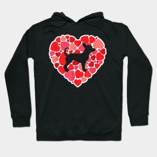 Chihuahua Dog Love Heart For Valentines Day Hoodie